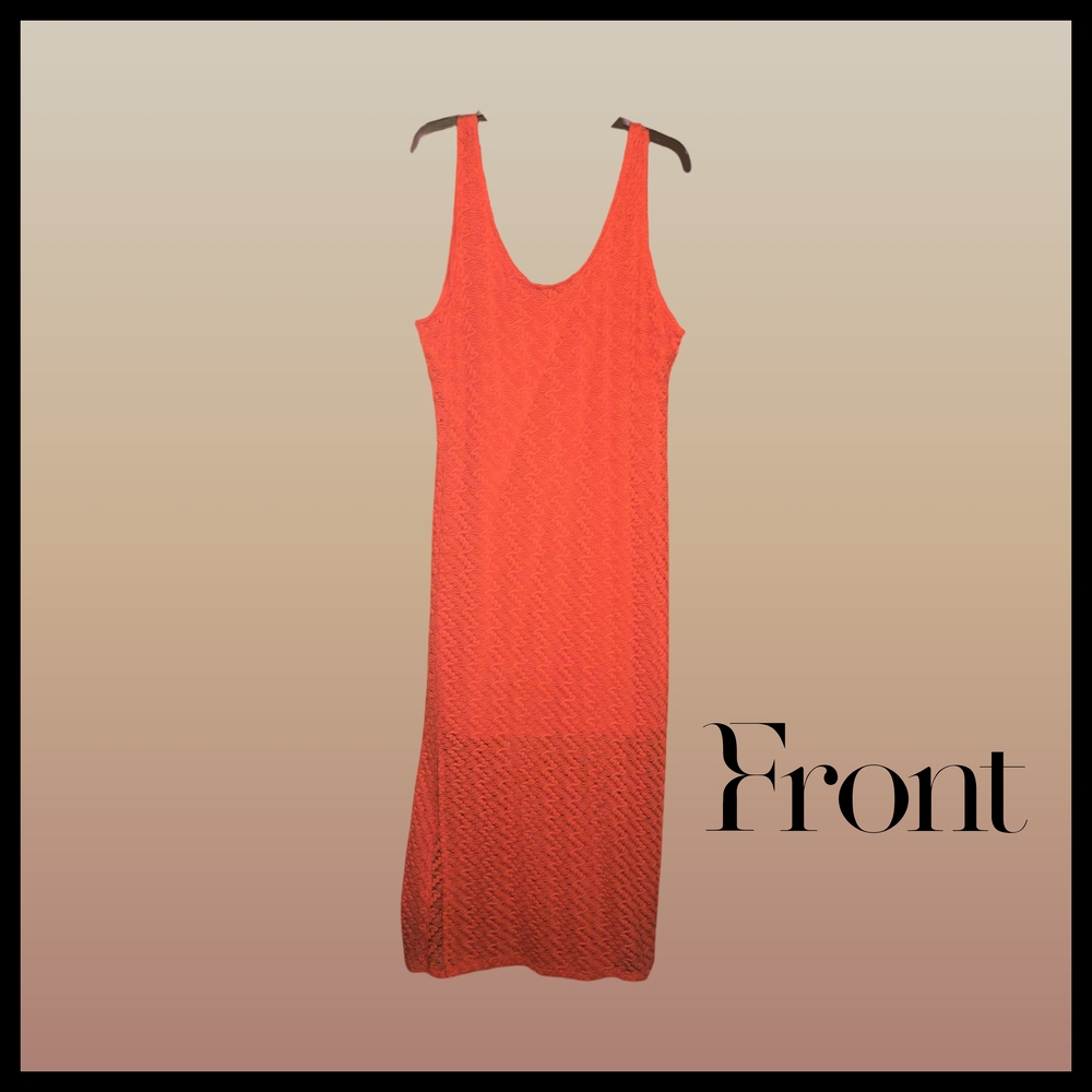 Orange Sleeveless Maxi Dress